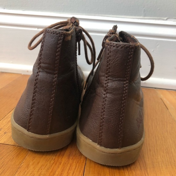 Brown and Black High-Top Women's Shoes - Picture 3 of 7